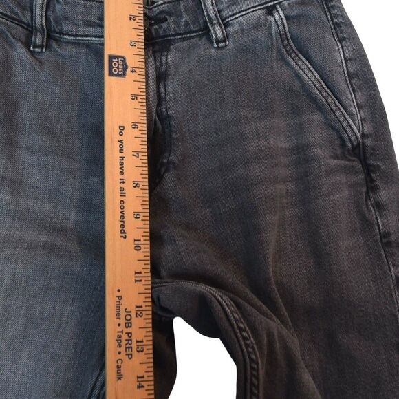 Uniqlo Jeans Sz S Faded Gray Drawstring Relaxed Taper Wide Leg Baggy Denim Pants - Picture 7 of 9